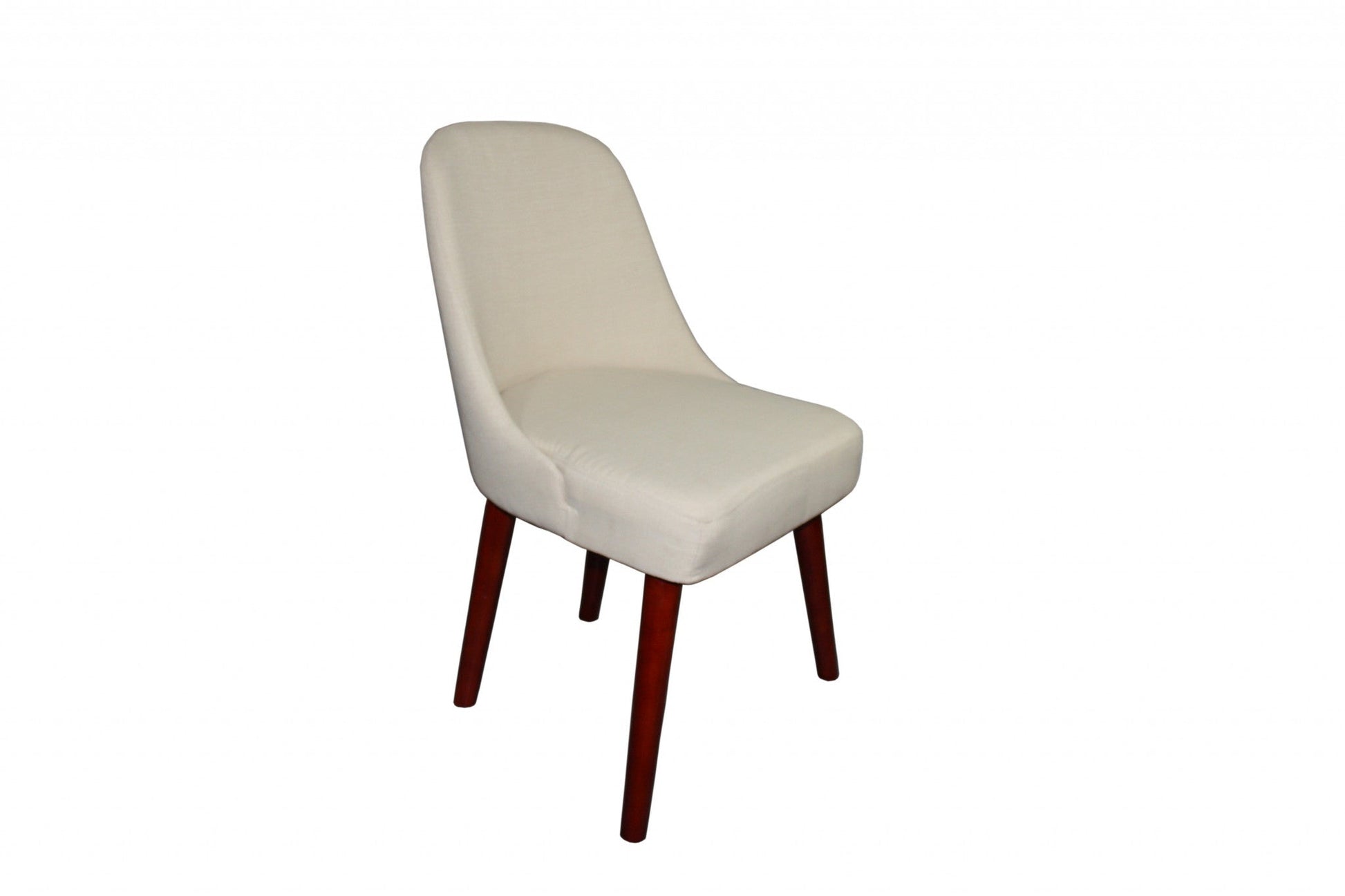 HomeRoots 34" Contemporary Armless Dining or Accent Chair in Cream Finish