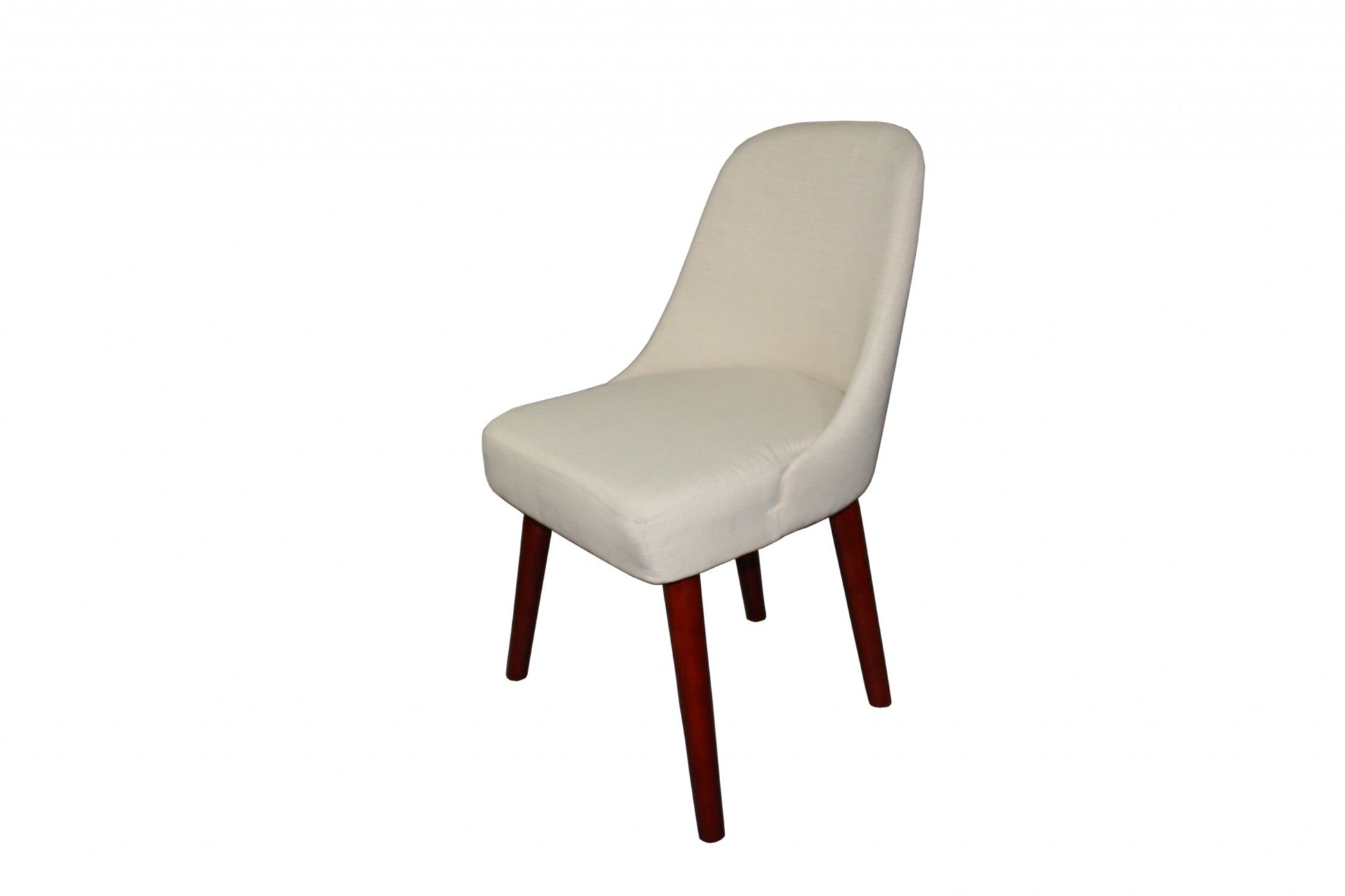 HomeRoots 34" Contemporary Armless Dining or Accent Chair in Cream Finish