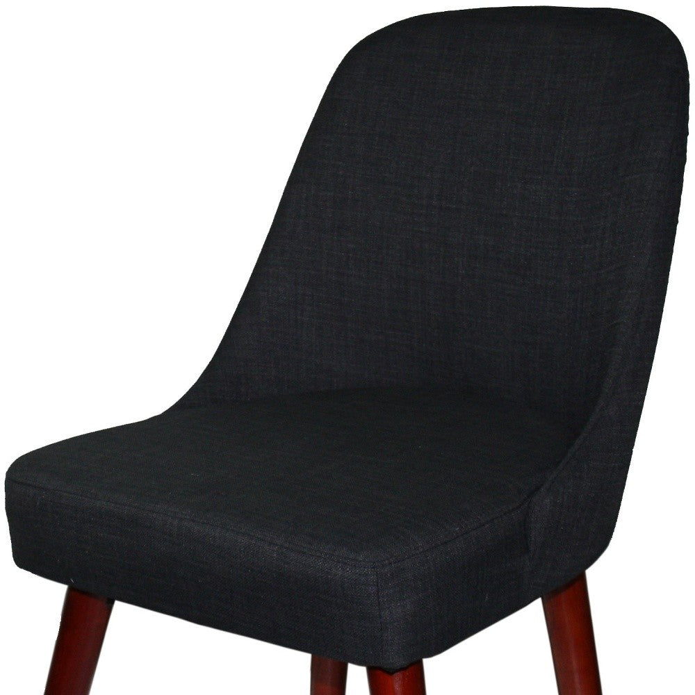 HomeRoots 34" Dark Charcoal Gray Contemporary Armless Dining or Accent Chair