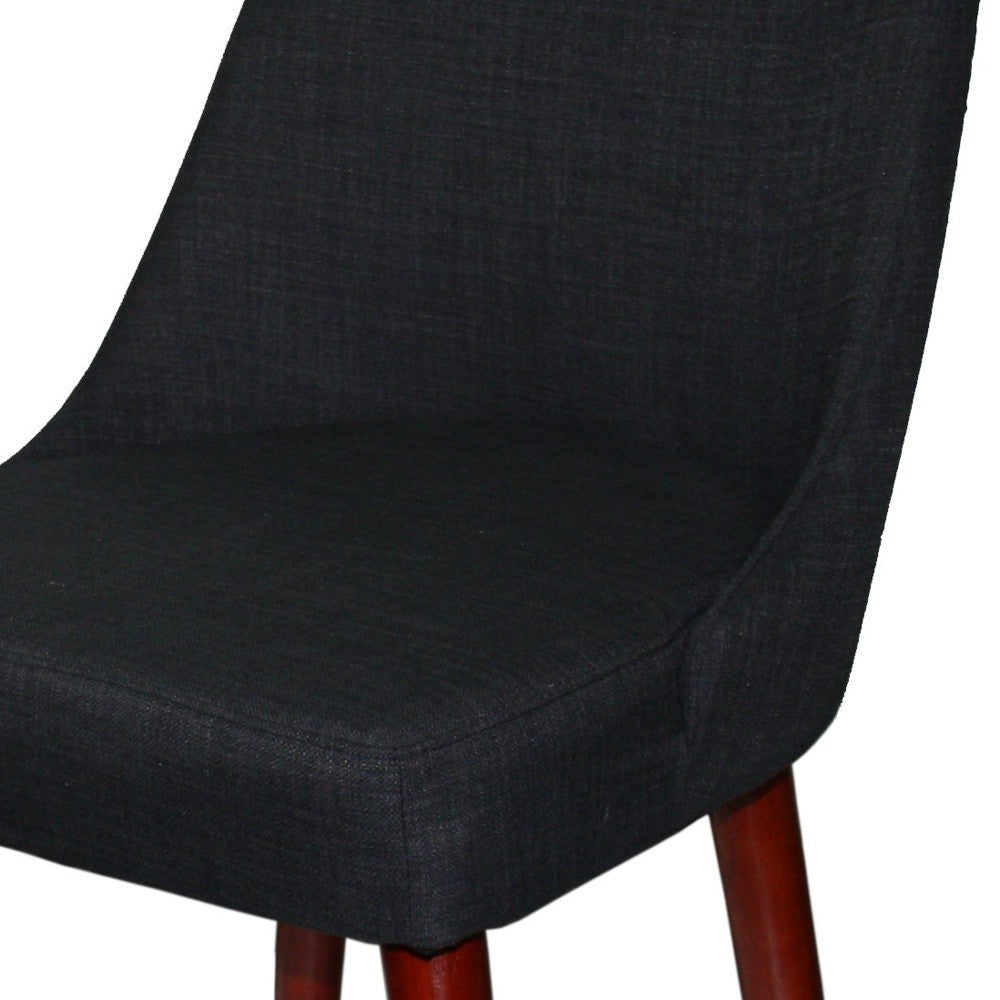 HomeRoots 34" Dark Charcoal Gray Contemporary Armless Dining or Accent Chair