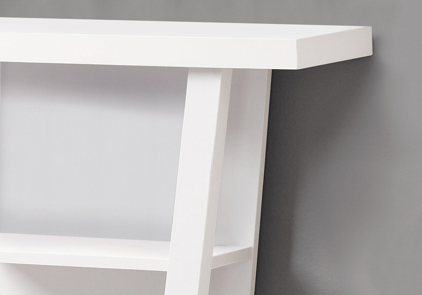 HomeRoots 34" End Table With Two Shelves in White Finish