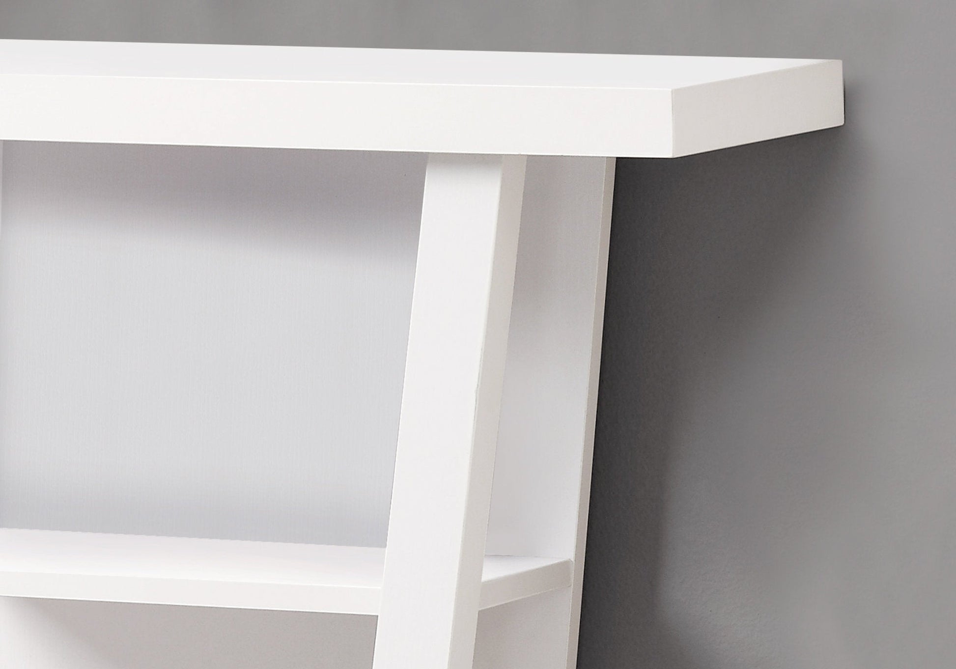 HomeRoots 34" End Table With Two Shelves in White Finish
