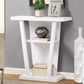 HomeRoots 34" End Table With Two Shelves in White Finish