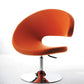 HomeRoots 34" Fabric Polyester and Wool Lounge Chair in Orange Finish
