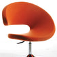 HomeRoots 34" Fabric Polyester and Wool Lounge Chair in Orange Finish