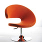 HomeRoots 34" Fabric Polyester and Wool Lounge Chair in Orange Finish