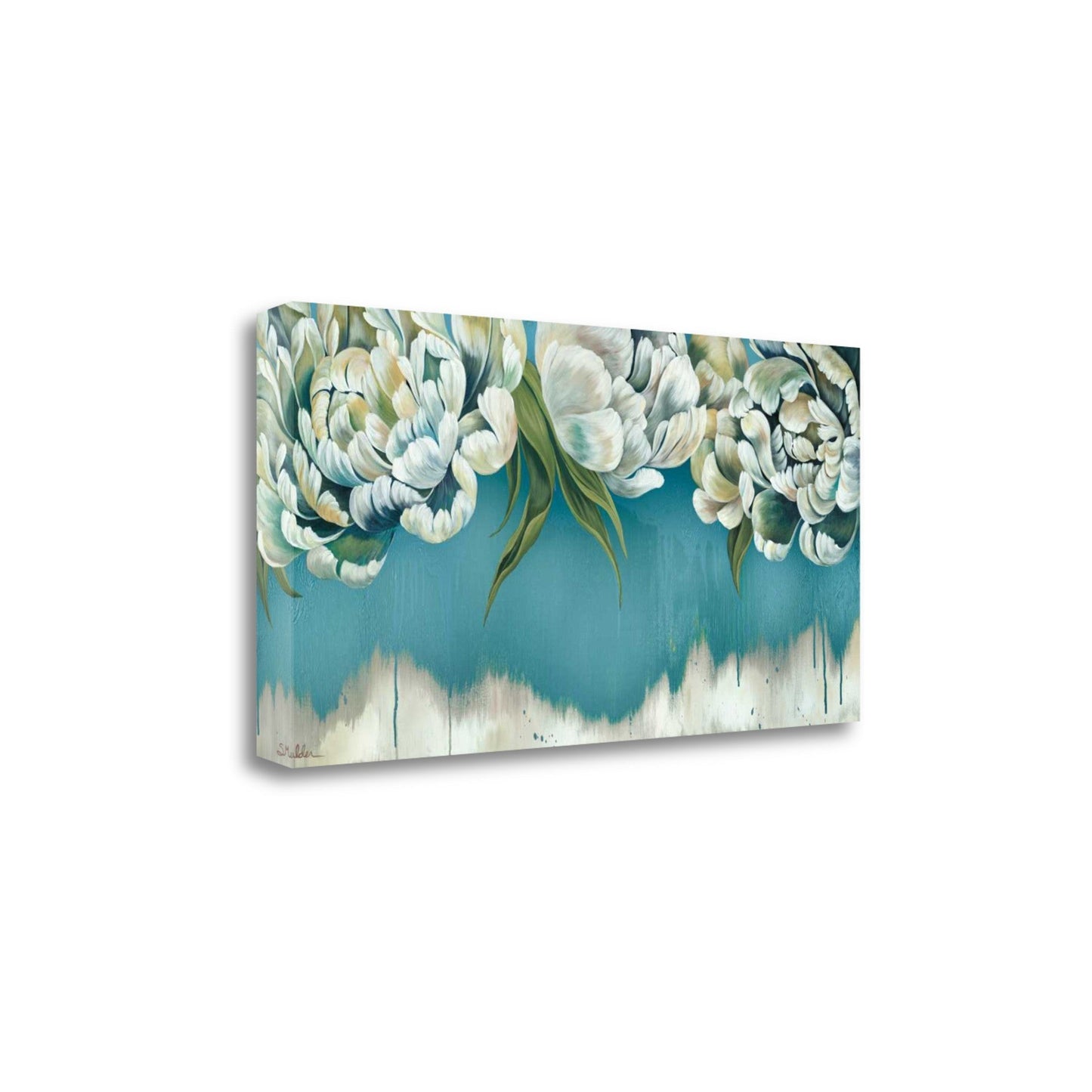 HomeRoots 34" Gleam and Glow Pastel Blooms Giclee Wrap Canvas Wall Art