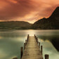 HomeRoots 34" Gorgeous Sunset over the Lake Giclee Wrap Canvas Wall Art