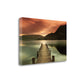 HomeRoots 34" Gorgeous Sunset over the Lake Giclee Wrap Canvas Wall Art