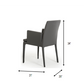 HomeRoots 34" Leatherette And Metal Dining Chair In Grey