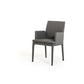 HomeRoots 34" Leatherette And Metal Dining Chair In Grey