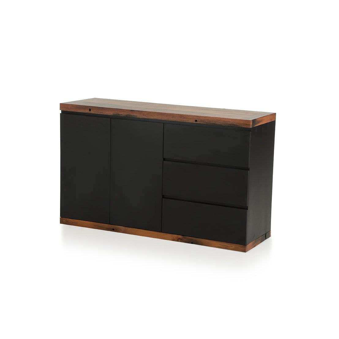 HomeRoots 34" MDF And Ship Wood Buffet In Black