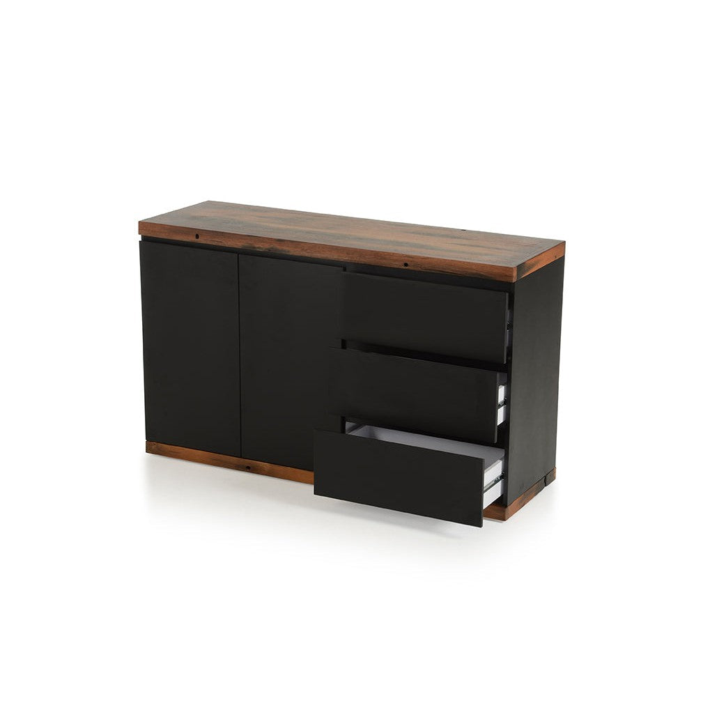 HomeRoots 34" MDF And Ship Wood Buffet In Black