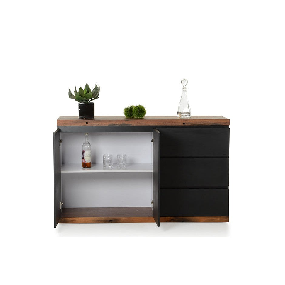 HomeRoots 34" MDF And Ship Wood Buffet In Black