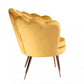 HomeRoots 34" Modern Seashell Accent Chair With Golden Finish