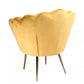 HomeRoots 34" Modern Seashell Accent Chair With Golden Finish