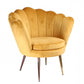 HomeRoots 34" Modern Seashell Accent Chair With Golden Finish