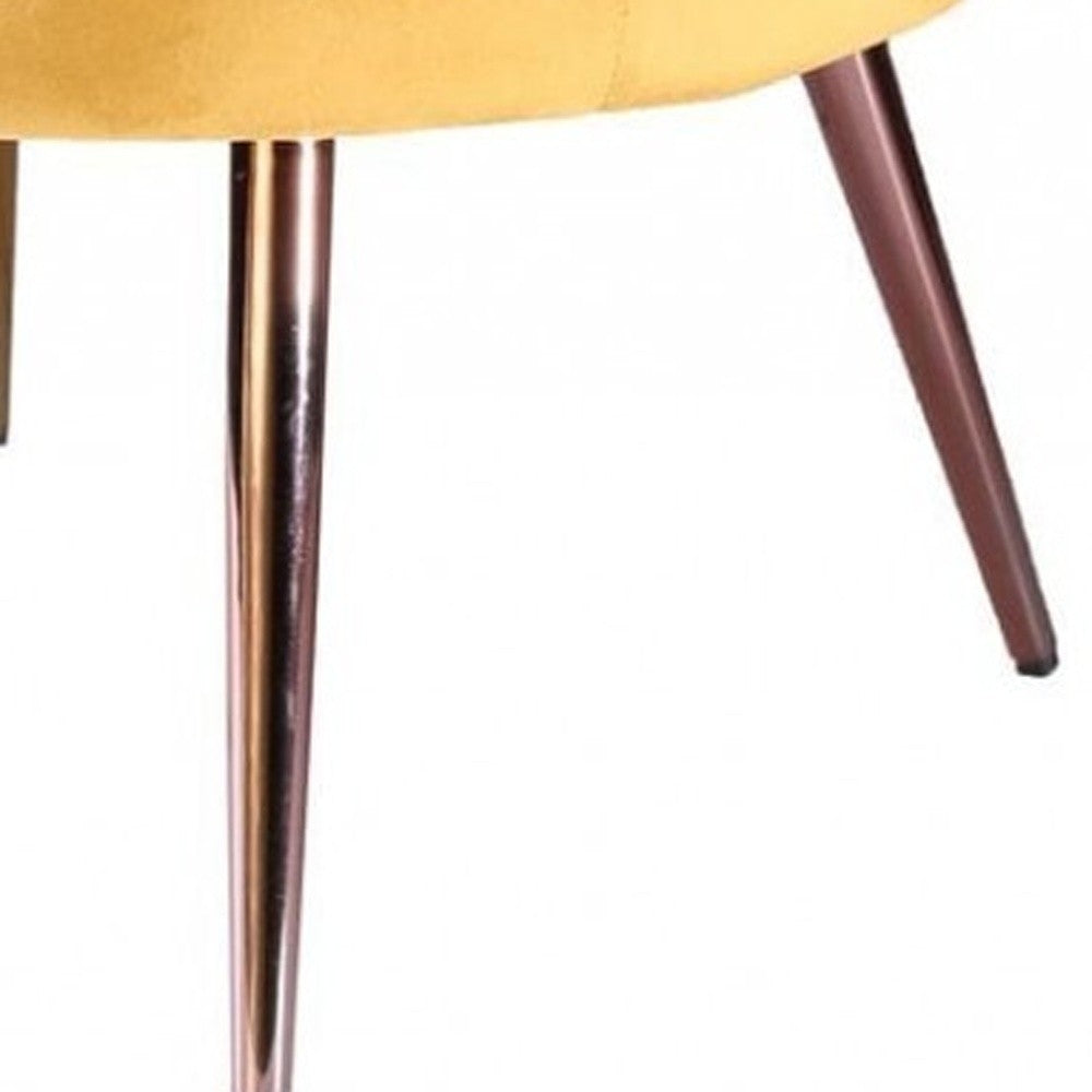 HomeRoots 34" Modern Seashell Accent Chair With Golden Finish