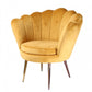 HomeRoots 34" Modern Seashell Accent Chair With Golden Finish