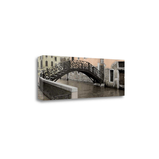 HomeRoots 34" Opaque Venice and Rustic Traditional Bridge Giclee Wrap Canvas Wall Art