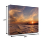 HomeRoots 34" Orange Sunset Over The Ocean 5 Giclee Wrap Canvas Wall Art