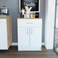 HomeRoots 34" Pantry Cabinet With Light Oak And White Finish