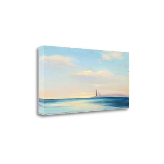 HomeRoots 34" Peaceful Ocean Sunset View 2 Giclee Wrap Canvas Wall