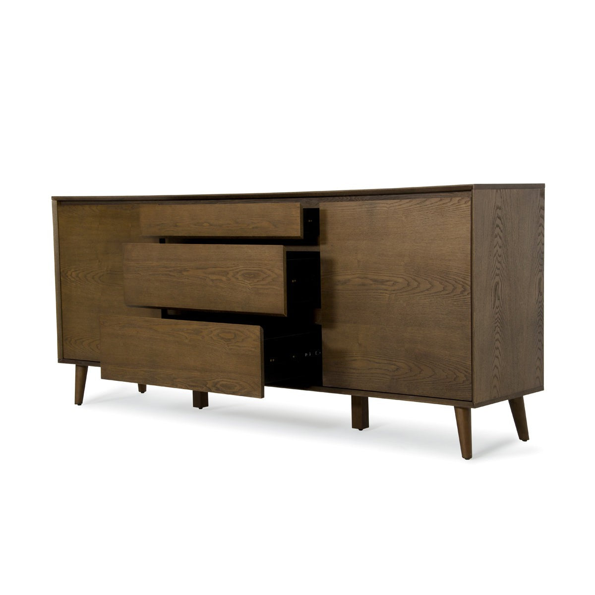 HomeRoots 34" Tobacco Wood And Veneer Buffet