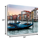 HomeRoots 34" Venice Italy Sunset View 3 Giclee Wrap Canvas Wall