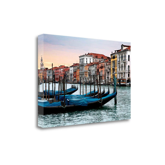 HomeRoots 34" Venice Italy Sunset View 3 Giclee Wrap Canvas Wall