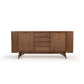 HomeRoots 34" Walnut Wood And Veneer Buffet