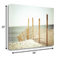 HomeRoots 34" White Beach Wooden Sand Fence Giclee Wrap Canvas Wall Art