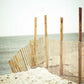 HomeRoots 34" White Beach Wooden Sand Fence Giclee Wrap Canvas Wall Art