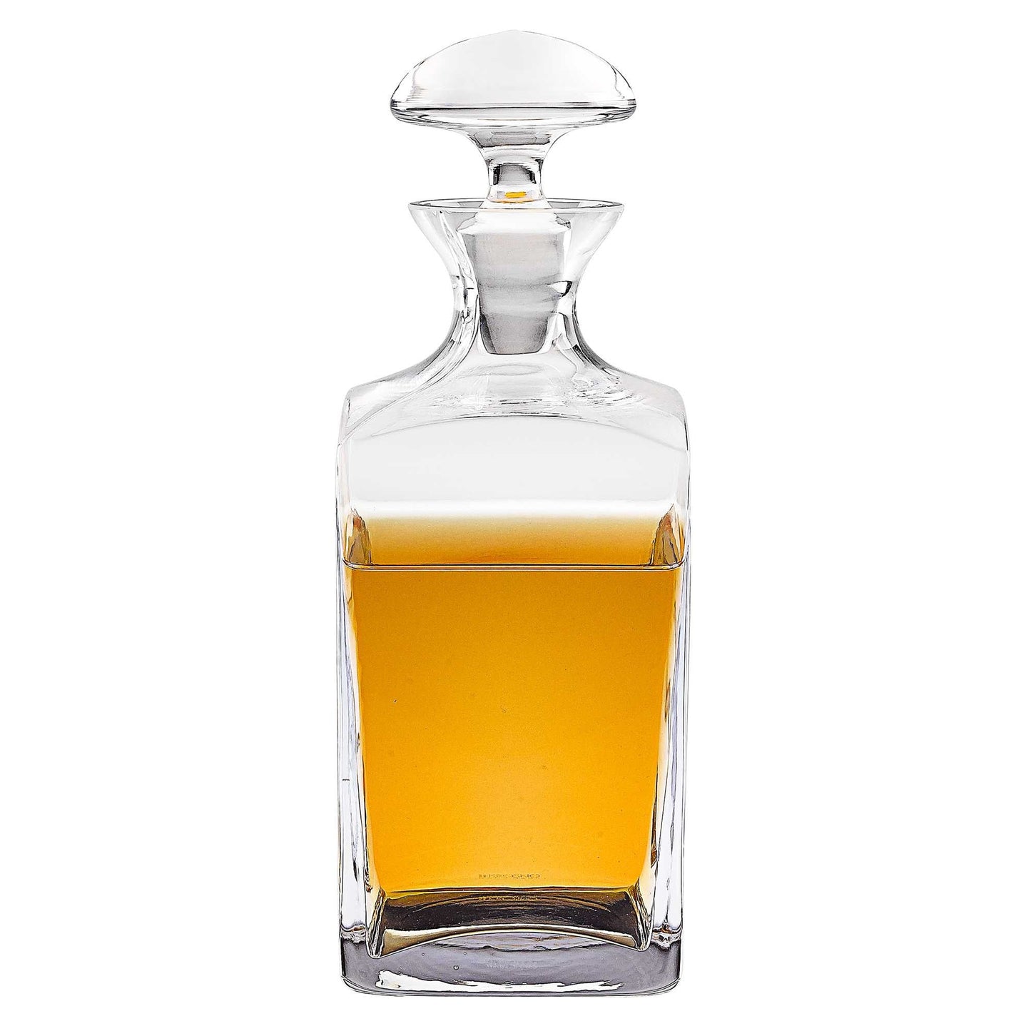 HomeRoots 34 oz Mouth Blown European Crystal Scotch or Whiskey Decanter