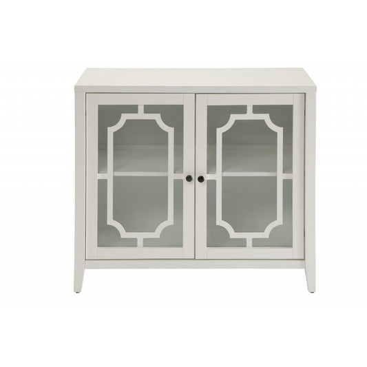 HomeRoots 34" x 15.4" x 30" White MDF Cabinet