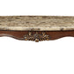 HomeRoots 34" x 60" x 20" Walnut Wood Coffee Table With Marble Top Finish