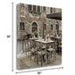 HomeRoots 35" Authentic Venetian Cafe Giclee Wrap Canvas Wall Art
