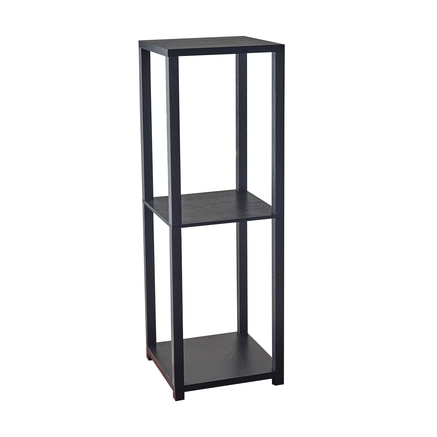HomeRoots 35" Basic Book Case End Table in Textured Black Finish