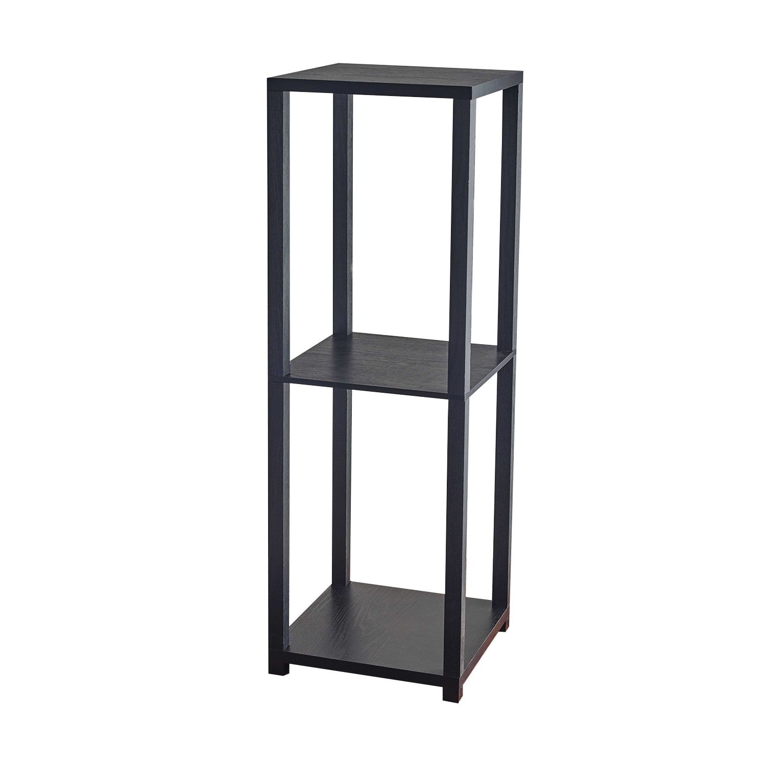 HomeRoots 35" Basic Book Case End Table in Textured Black Finish