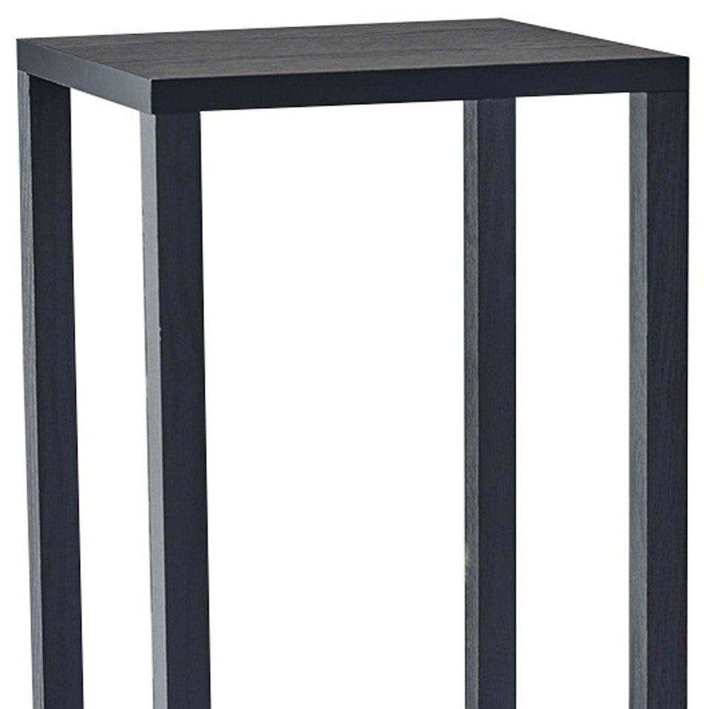 HomeRoots 35" Basic Book Case End Table in Textured Black Finish