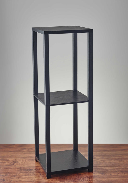 HomeRoots 35" Basic Book Case End Table in Textured Black Finish