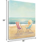 HomeRoots 35" Beach Chairs on the Sand Giclee Canvas Wall Art