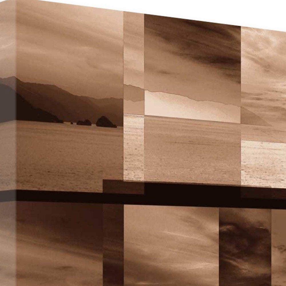 HomeRoots 35" By the Water Sepia Tone Giclee Wrap Canvas Wall Art