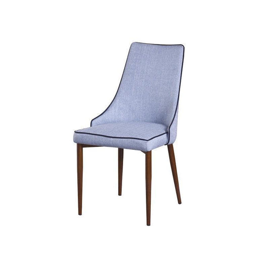 HomeRoots 35" Fabric And Metal Dining Chair In Blue