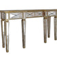 HomeRoots 35" Mirrored Glass and MDF Console Table