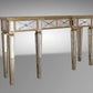 HomeRoots 35" Mirrored Glass and MDF Console Table