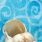 HomeRoots 35" Mod Blue Scroll Coastal Conch 1 Giclee Wrap Canvas Wall Art