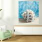 HomeRoots 35" Mod Blue Scroll Coastal Conch 2 Giclee Wrap Canvas Wall Art