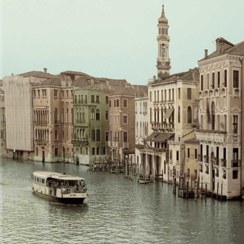 HomeRoots 35" Venetian Grand Canals with GondolaGiclee Wrap Canvas Wall Art.