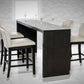 HomeRoots 35' Wenge Veneer and Stainless Steel Bar Table